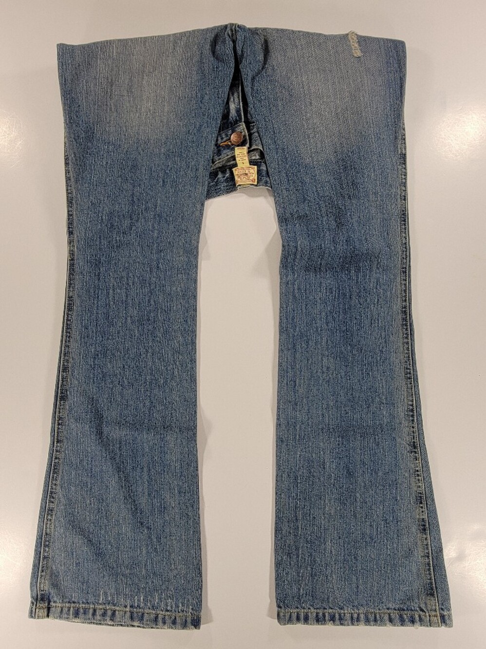 Vintage Y2K 90s Abercrombie & Fitch Flare Jeans 6 Womens Floral Embroidered NEW - Picture 10 of 16
